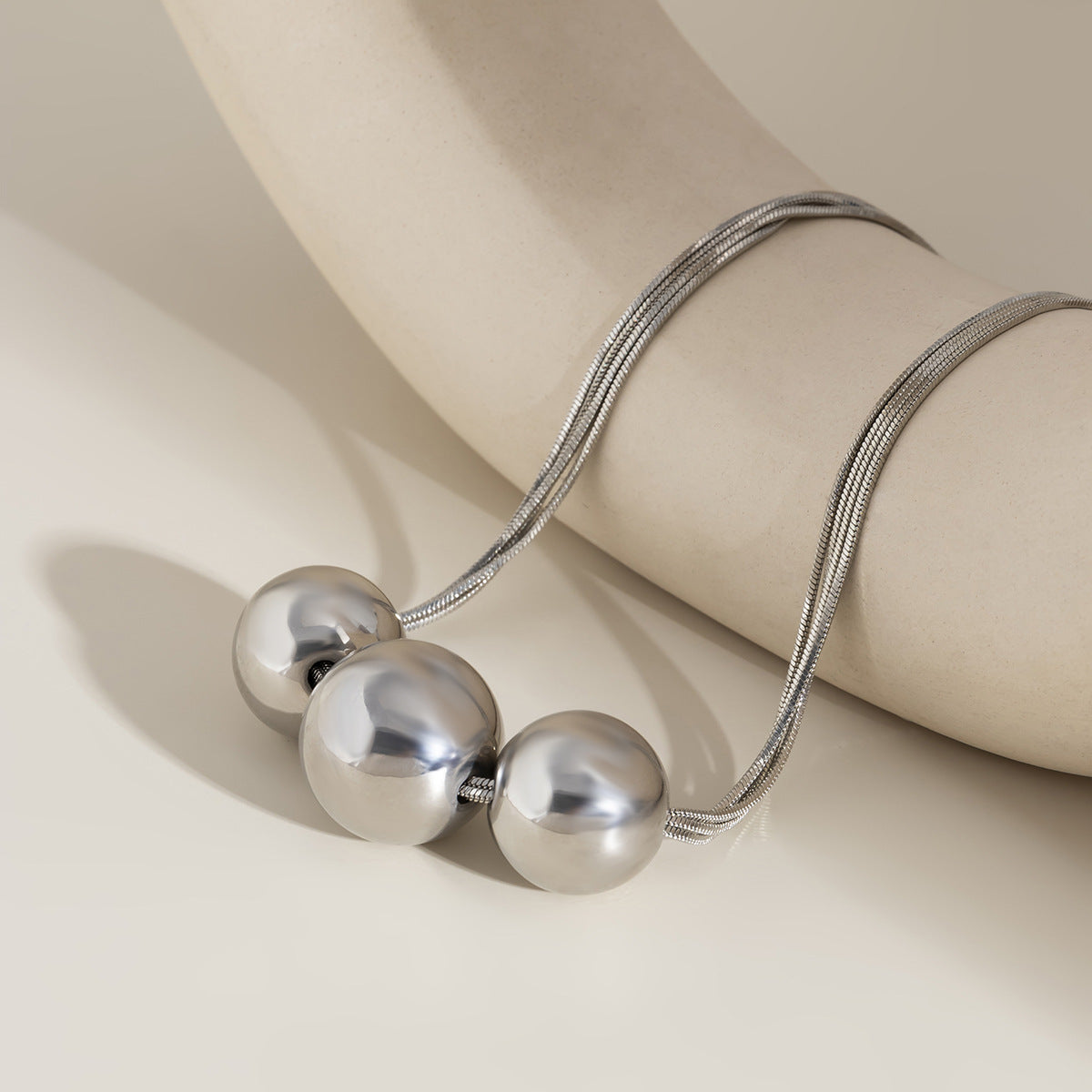 Wholesale Hip-hop Punk Chain Beaded Alloy Necklaces